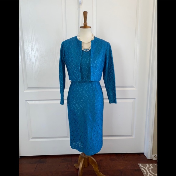 Vintage custom teal sheath and jacket - Picture 1 of 16